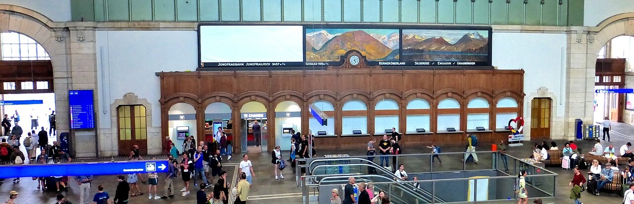 Historic entrance hall at Basel SBB station. File photograph; not the launch of the planned Brussels service.