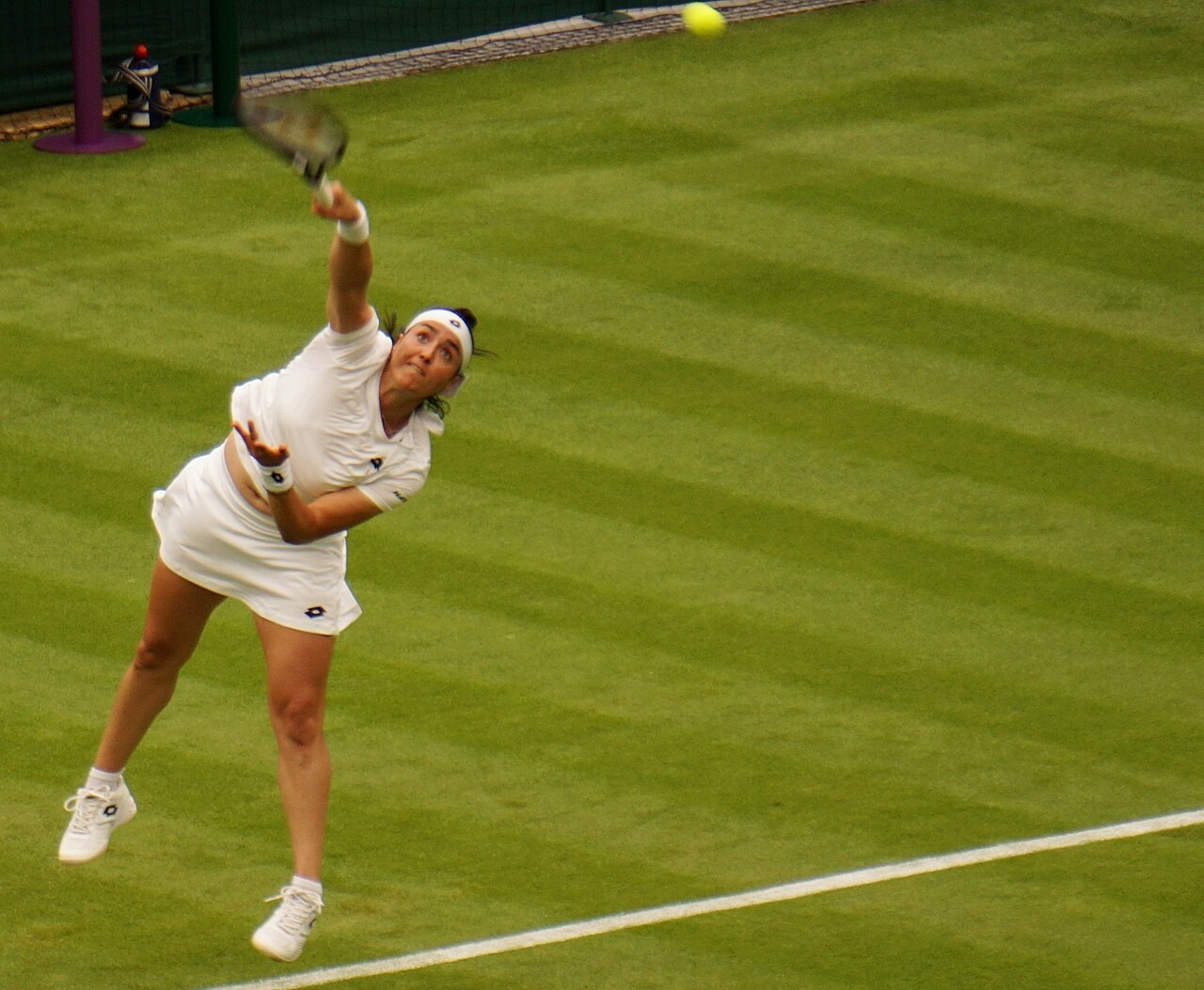 Ons Jabeur at Wimbledon in 2022. File photograph from the tournament, not specifically the final.