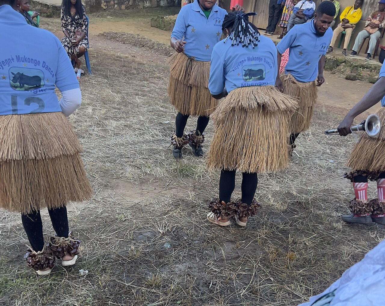 Traditional dancers in Kob, Mbengwi, in Cameroon's North West Region. Illustrative file photograph; this is not Olem or its July gathering.