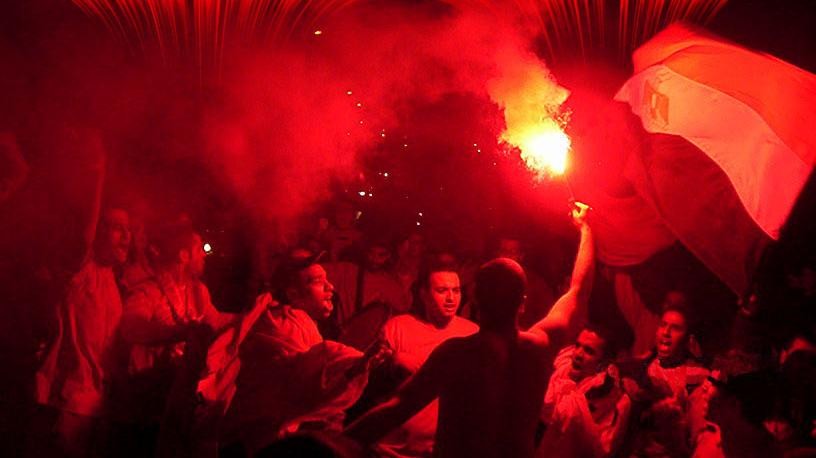 Al Ahly supporters display their colours in an archival photograph. This is not the October 2026 derby.